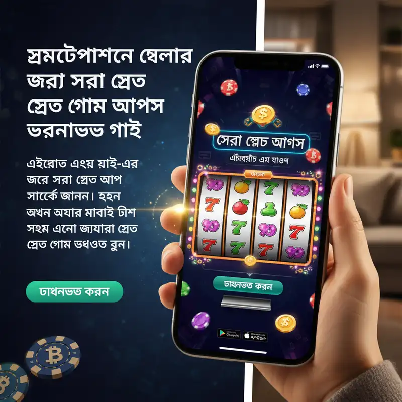 মোবাইল স্লট গেম অ্যাপস ডাউনলোড ইন্টারফেস